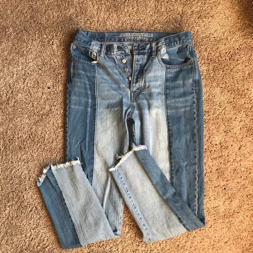 American Eagle Vintage High-rise split denim jeans
